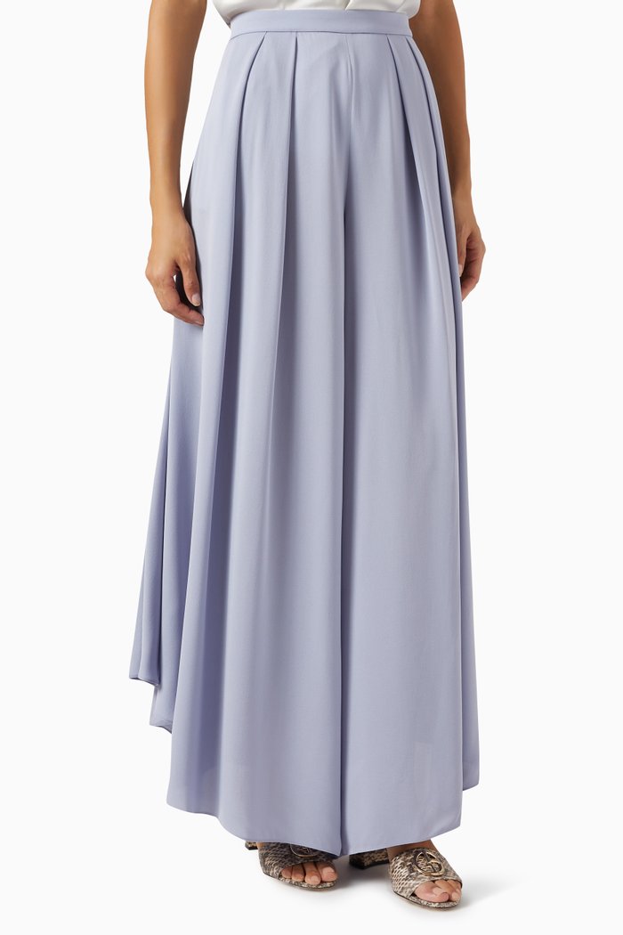 

High-rise Wide-leg Pants, Purple