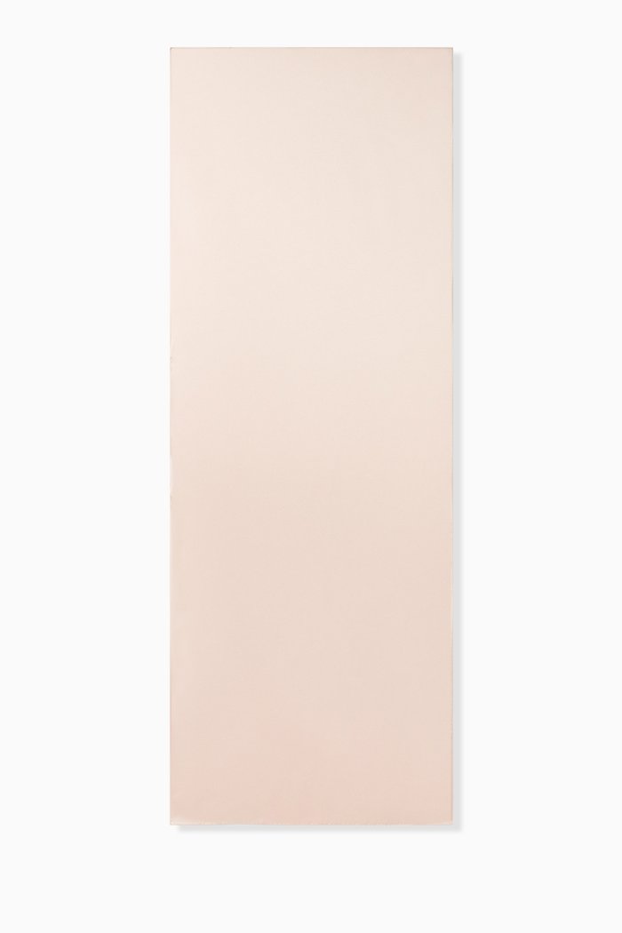 Signature Logo Embroidered Scarf in Silk, Pink