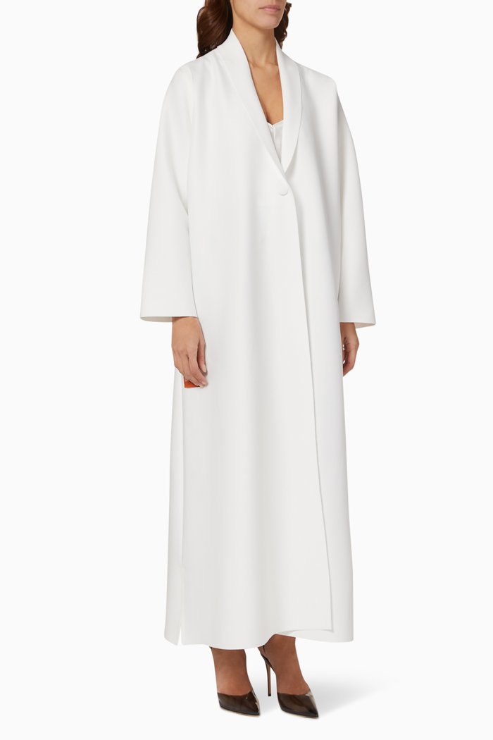 

Button-front Coat Abaya, Neutral