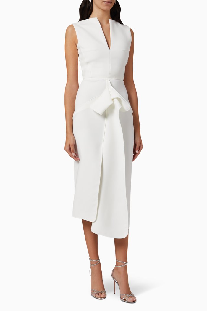

Denote Dress in Crêpe, White
