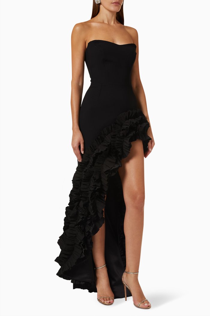 

Divergence Ruffle Gown, Black