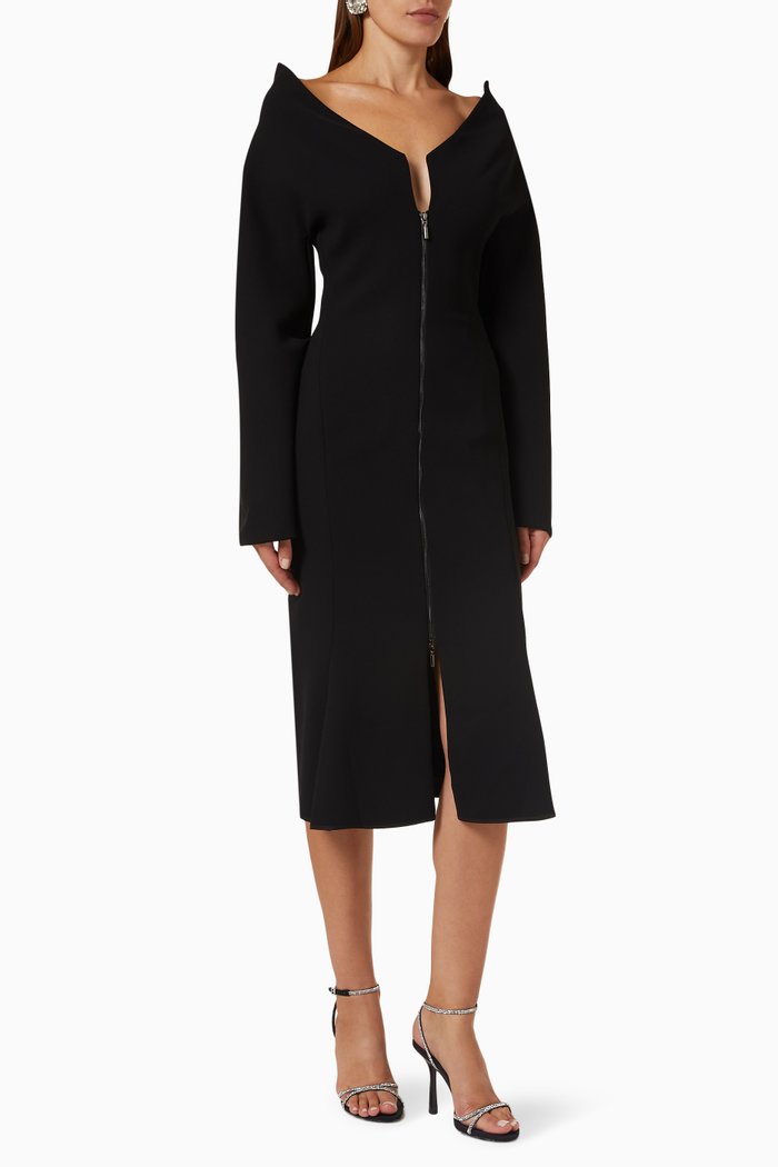 

Evident Midi Dress, Black