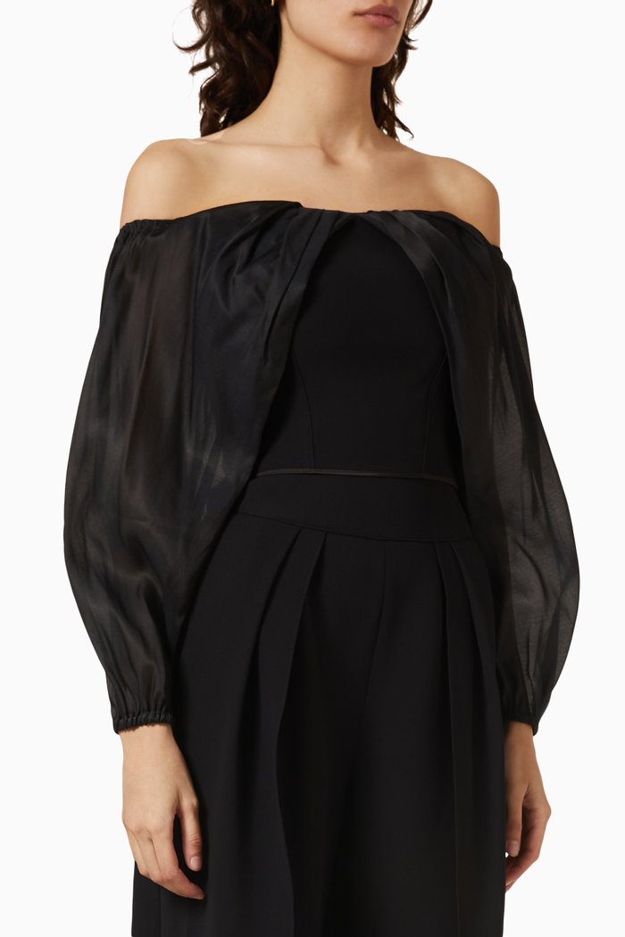 

Stream Off-shoulder Top, Black