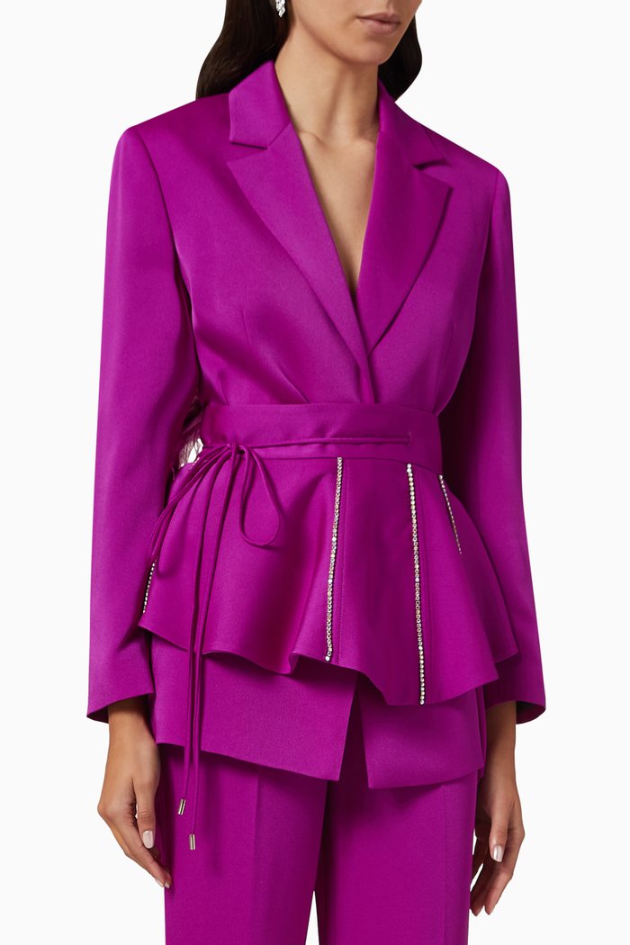 

Peplum Blazer, Purple