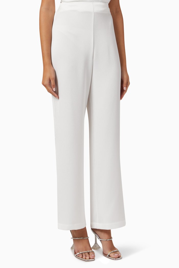 

Flared-leg Pants, White