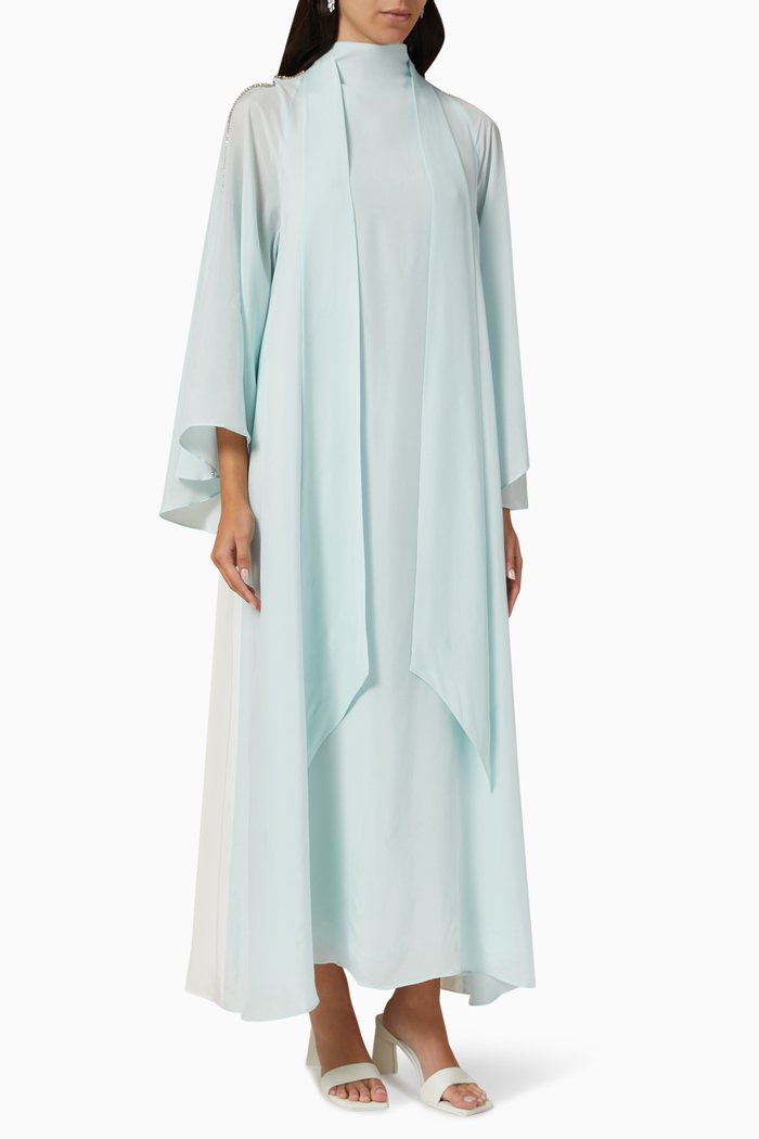 

High-neck Dress, Blue
