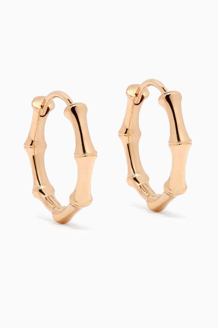 

Bamboo Hoop Earrings in 18kt Gold, Yellow