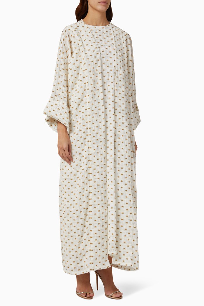 

Gardenia Isabella Textured Kaftan Set, Neutral