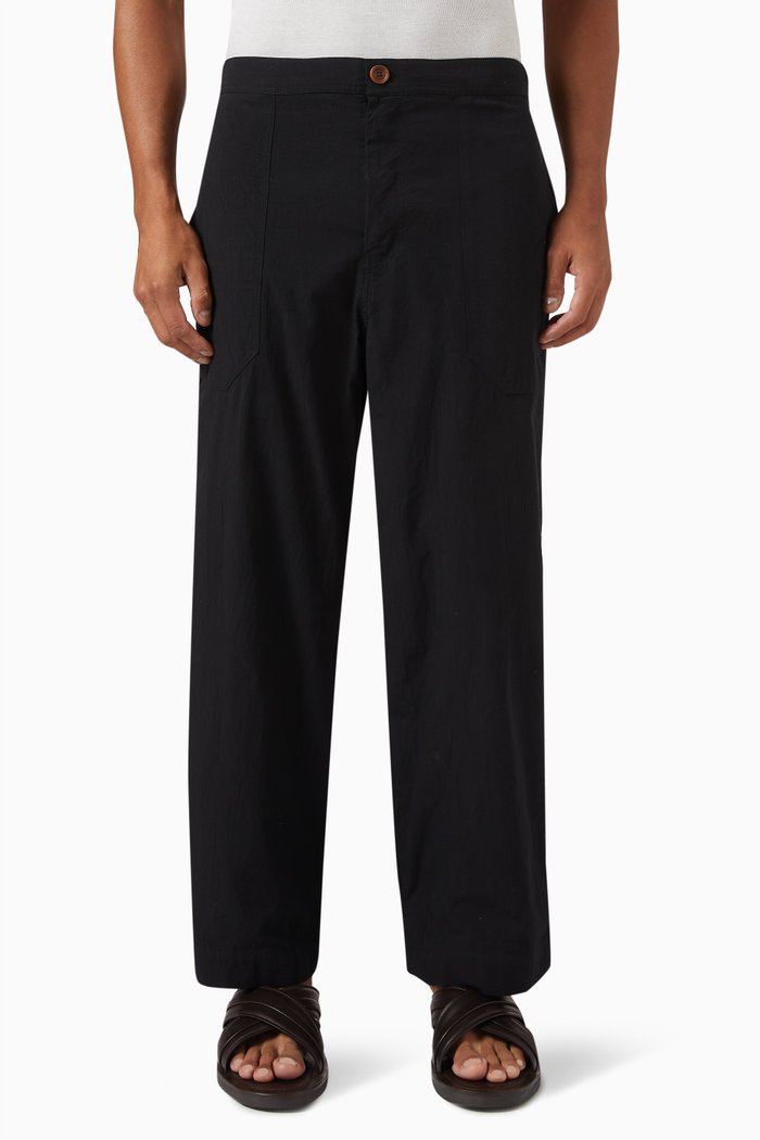 

El Pepe Trousers in Organic Cotton, Black