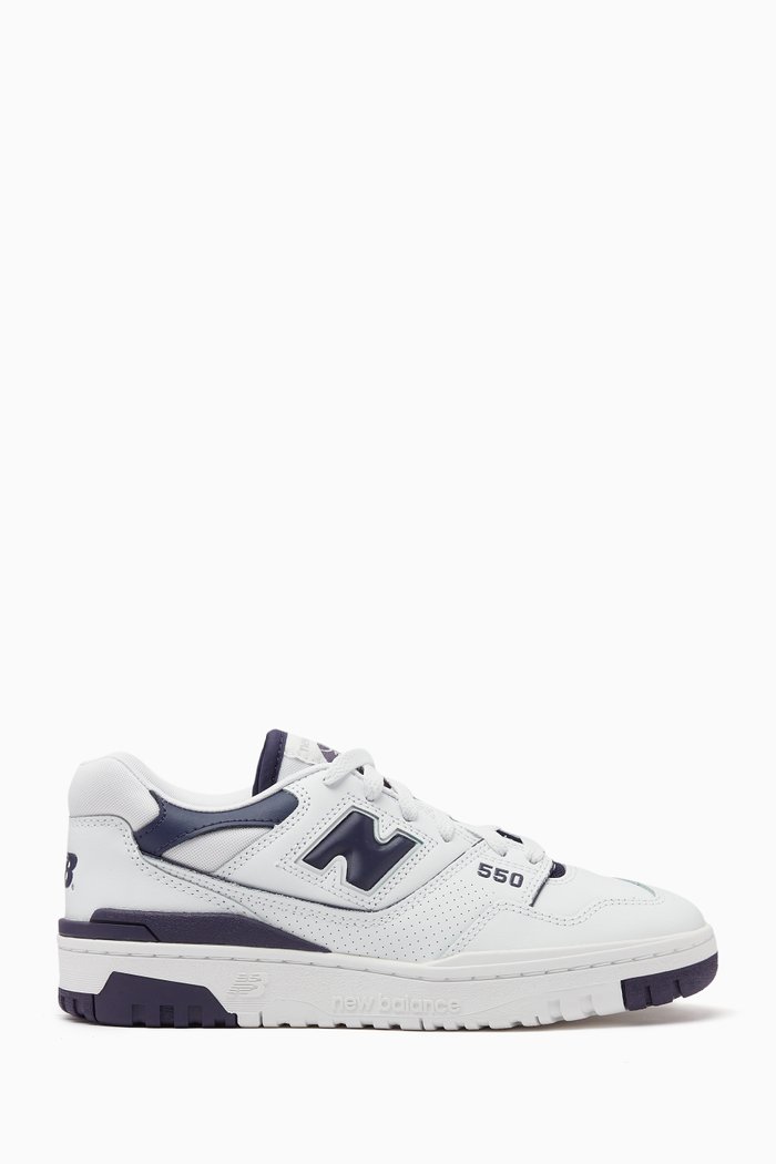 

BB550 Low-top Court Sneakers in Leather, Blue