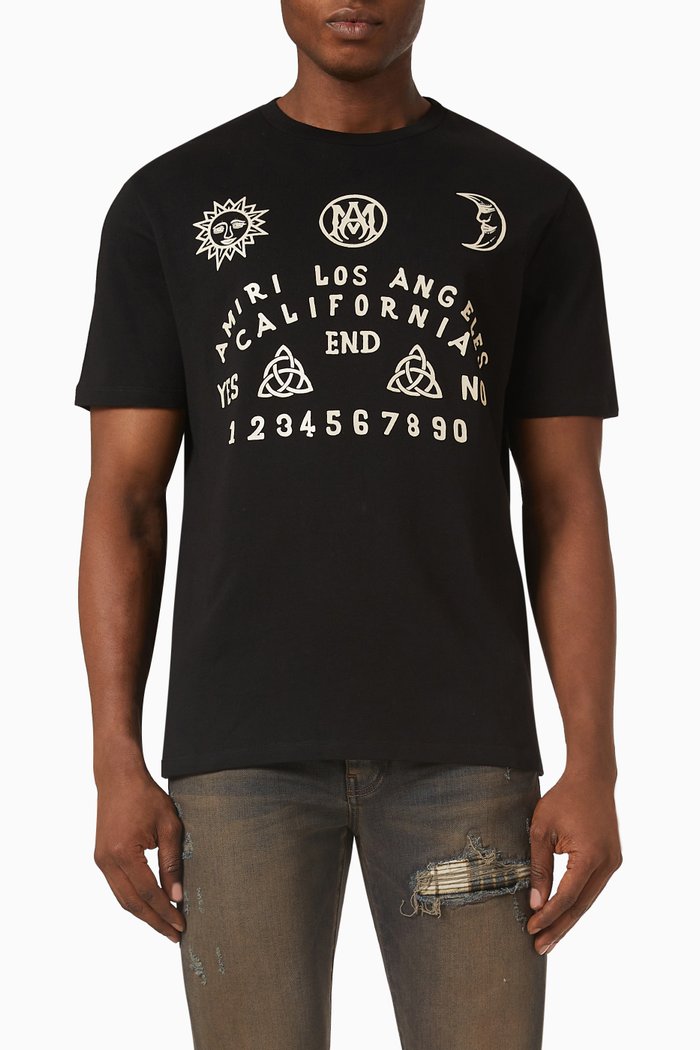 

Ouija Board T-shirt in Cotton Jersey, Black