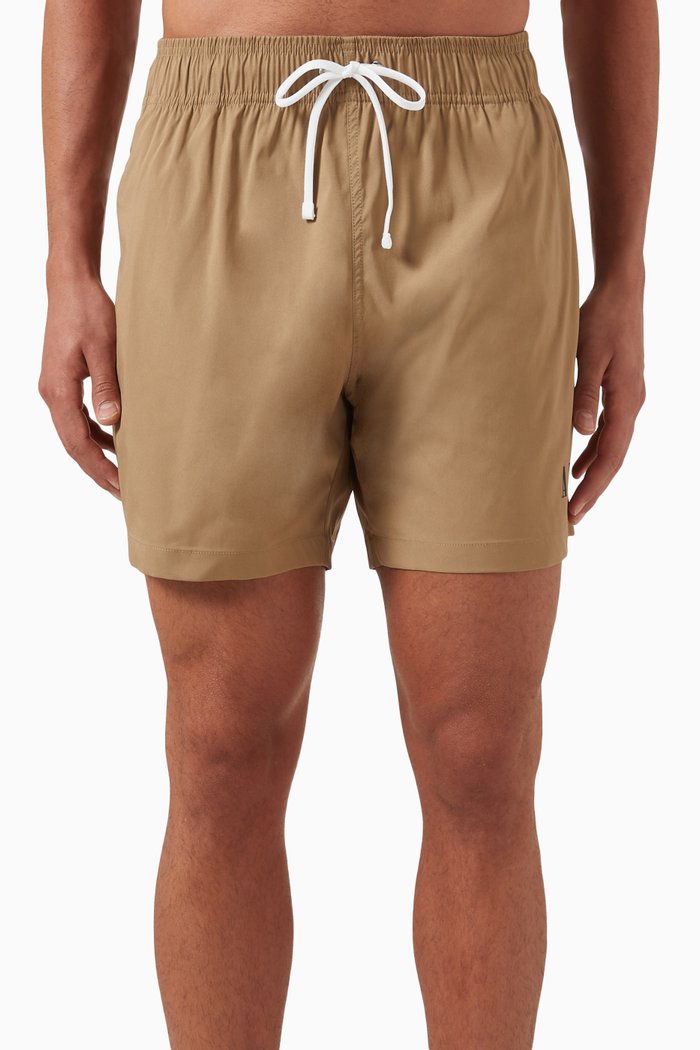 

Core Logo Swim Shorts in Technical Fabric, Brown