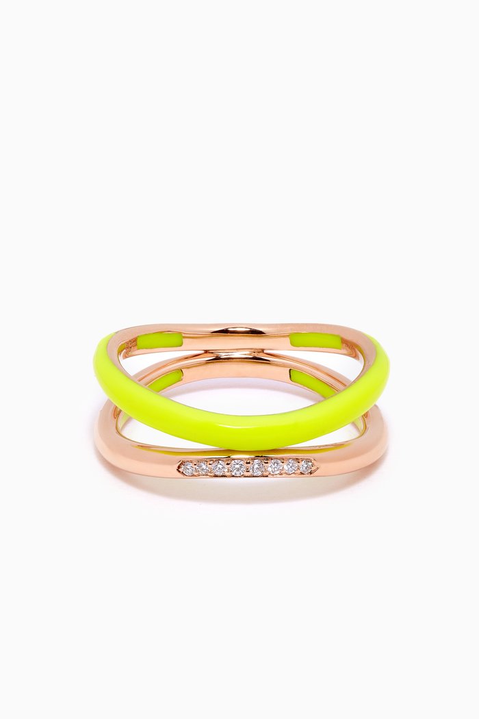 

Sukar Diamonds & Enamel Ring in 18kt Rose Gold