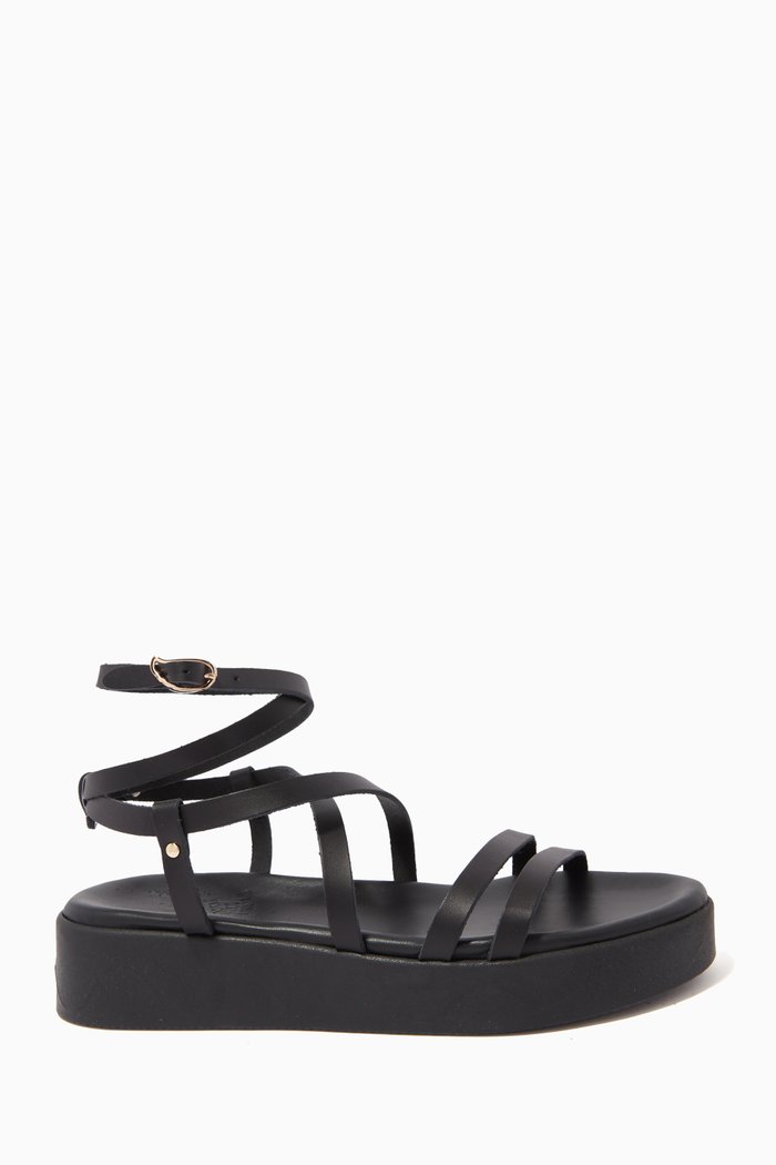 

Aristea Sandals in Leather, Black