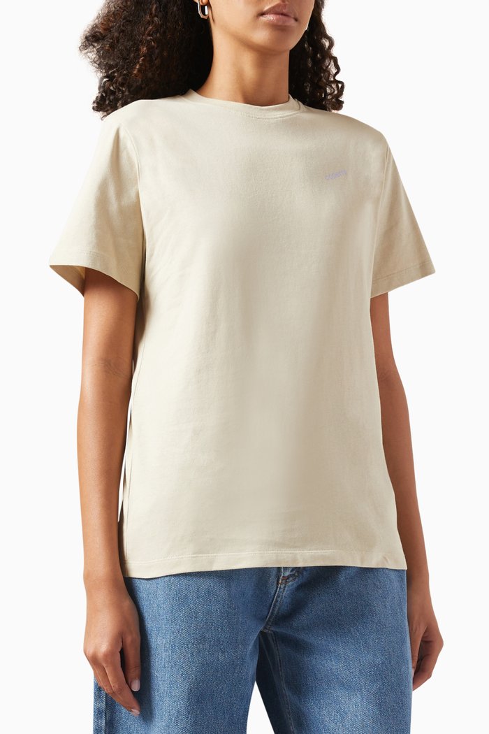 

Logo Boxy T-shirt in Jersey, Neutral