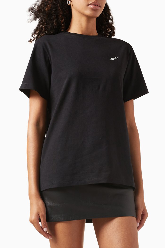 

Logo Boxy T-shirt in Jersey, Black
