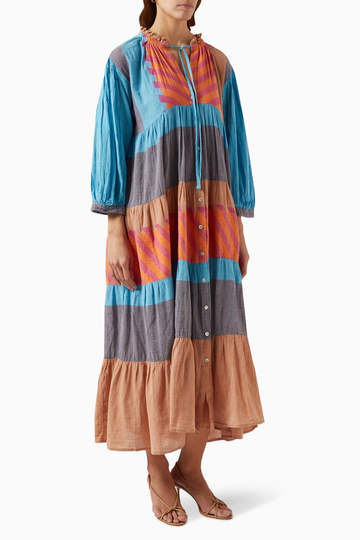 

Zakar Maxi Dress in Cotton, Multicolour