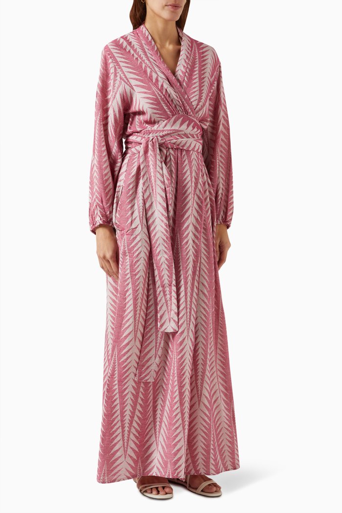 

Zakar Maxi Dress in Cotton Viscose Silk Blend, Pink