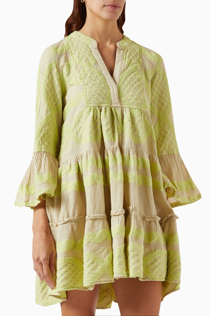 

Zakar Mini Dress in Cotton Blend, Green