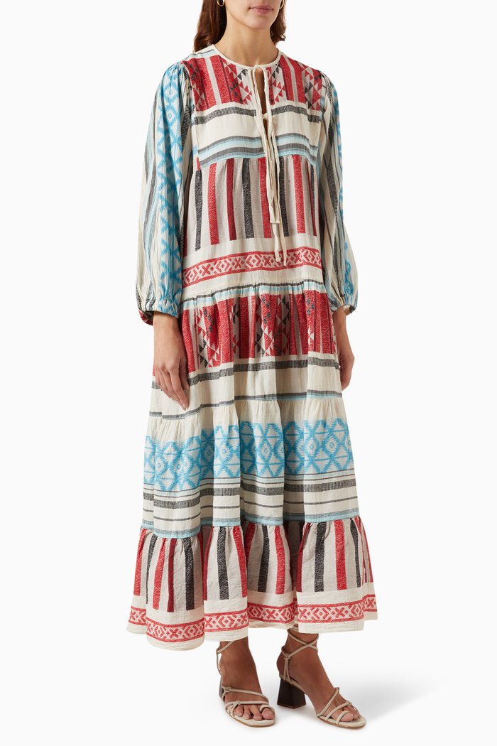 

Zakar Maxi Dress in Cotton, Red