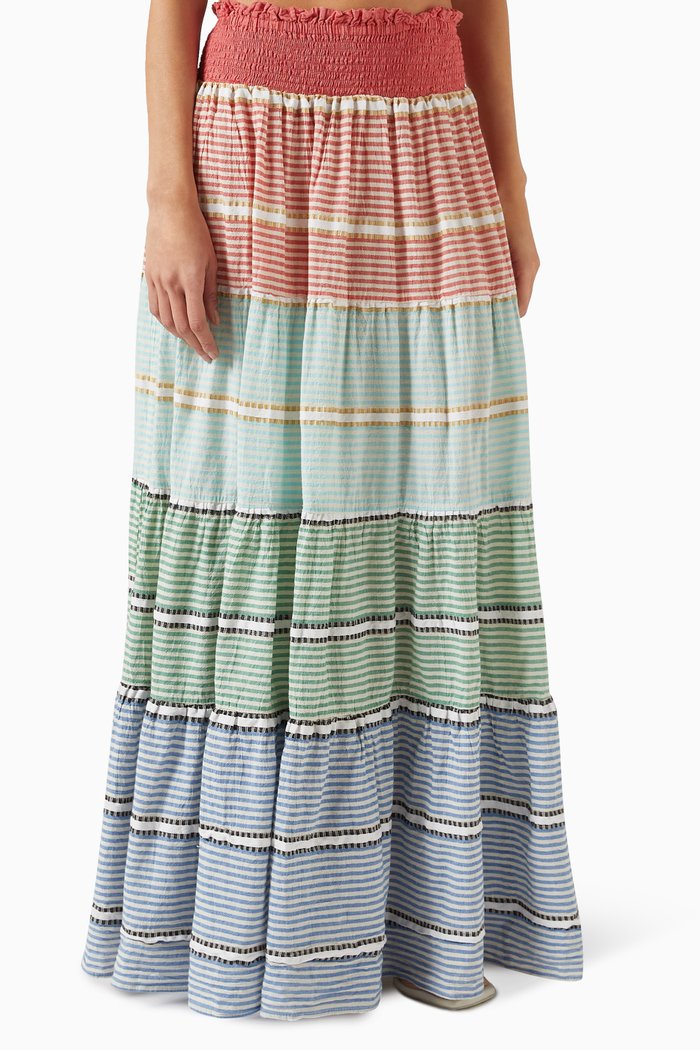 

Zakar Maxi Skirt in Cotton, Multicolour