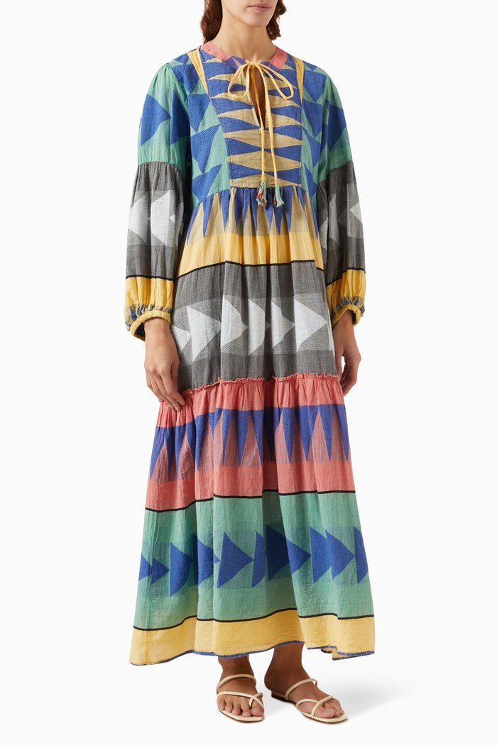 

Zakar Maxi Dress in Cotton, Multicolour