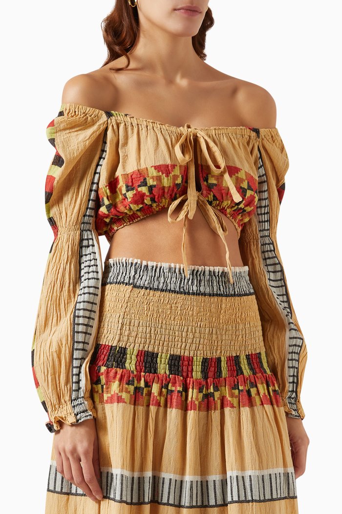 

Zakar Crop Top in Cotton, Neutral