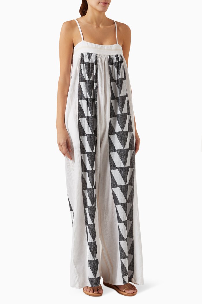 

Zakar Jumpsuit in Cotton, White