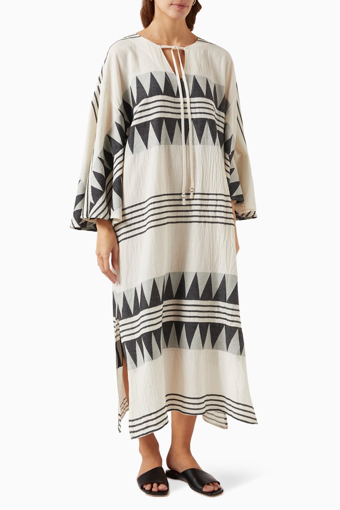 

Zakar Maxi Dress in Cotton Blend, White