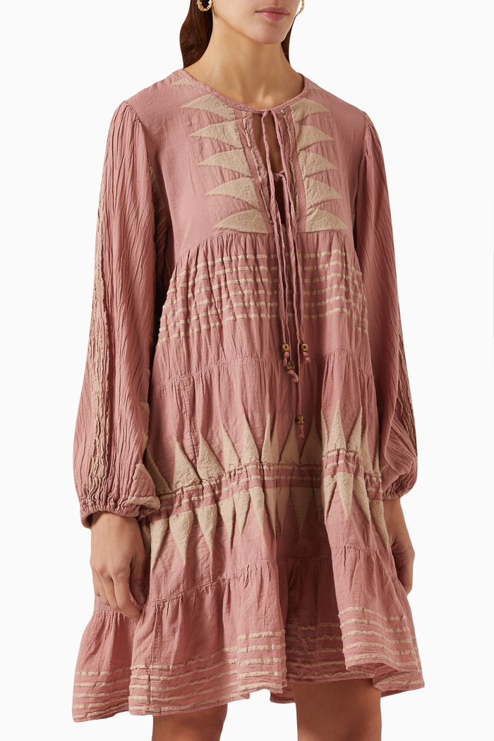 

Zakar Mini Dress in Cotton Blend, Pink