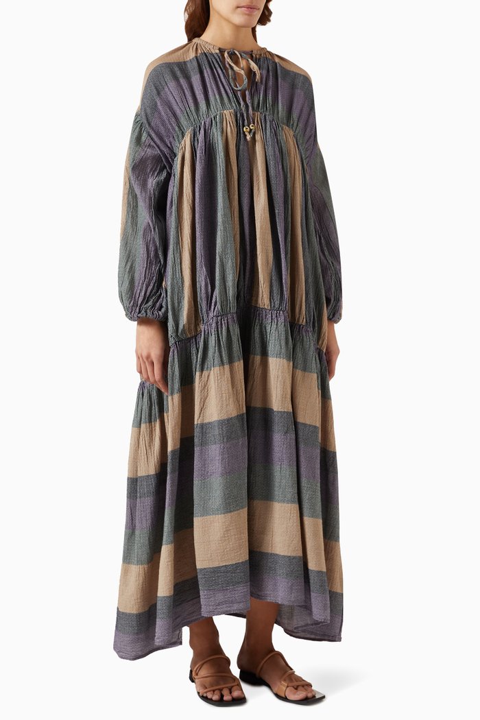 

Zakar Maxi Dress in Cotton, Multicolour