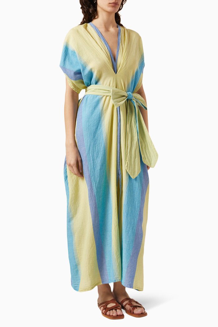 

Zakar Maxi Kaftan in Cotton, Orange