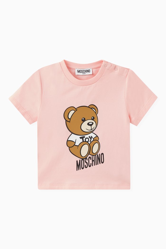

Teddy Bear Print T-shirt in Cotton, Pink