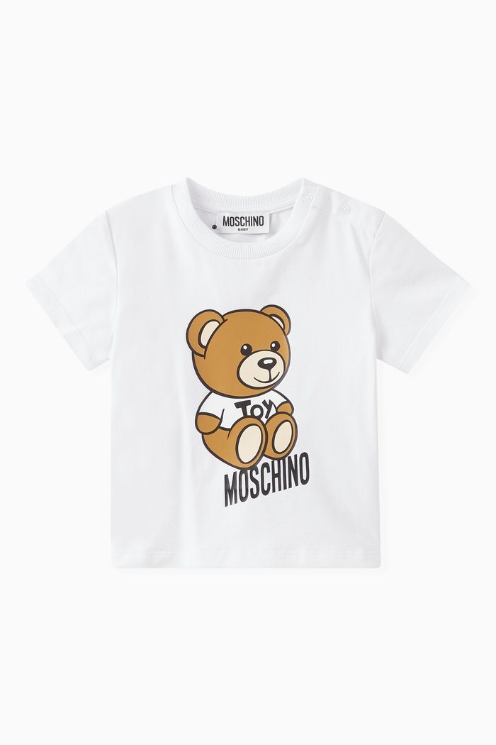 

Teddy Bear Print T-shirt in Cotton, White