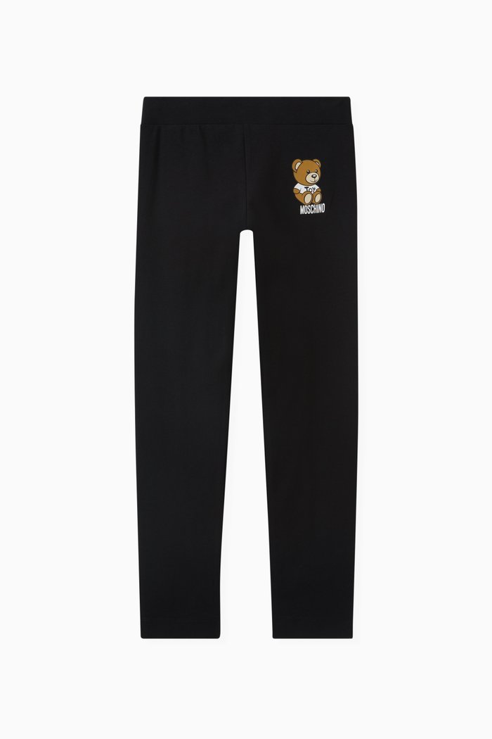 

Teddy Print Leggings in Cotton, Black