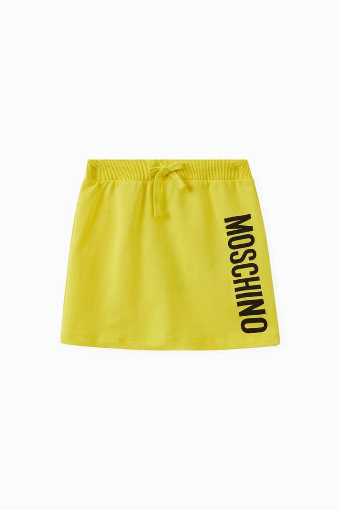 

Logo Print Skirt in Cotton, Yellow