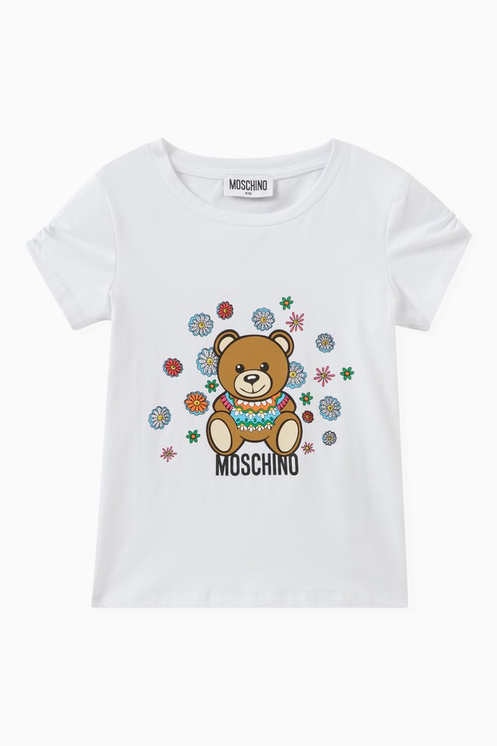 

Teddy Bear-print T-shirt in Cotton, White