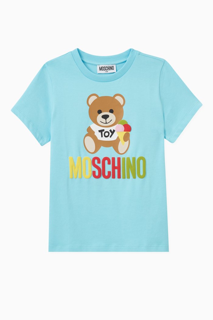 

Moschino Teddy T-shirt in Cotton, Blue