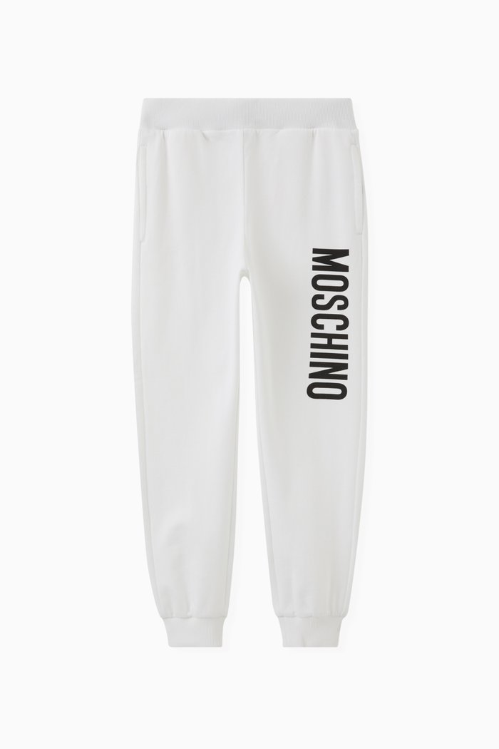 

Logo Print Sweatpants in Cotton, White