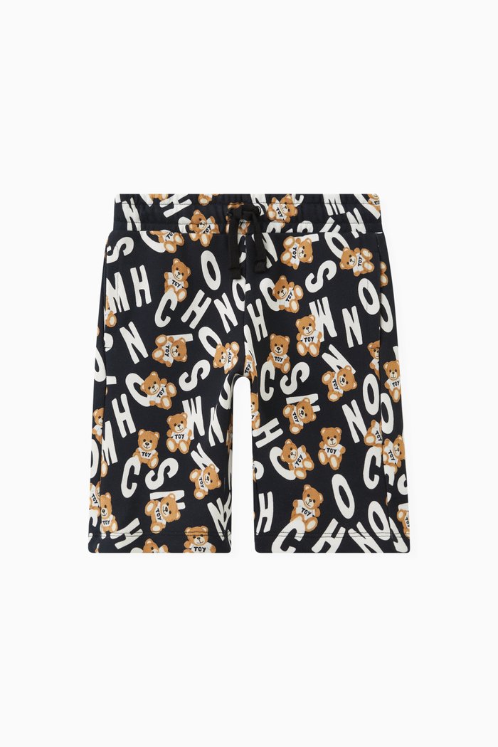 

Logo Print Shorts in Cotton, Black