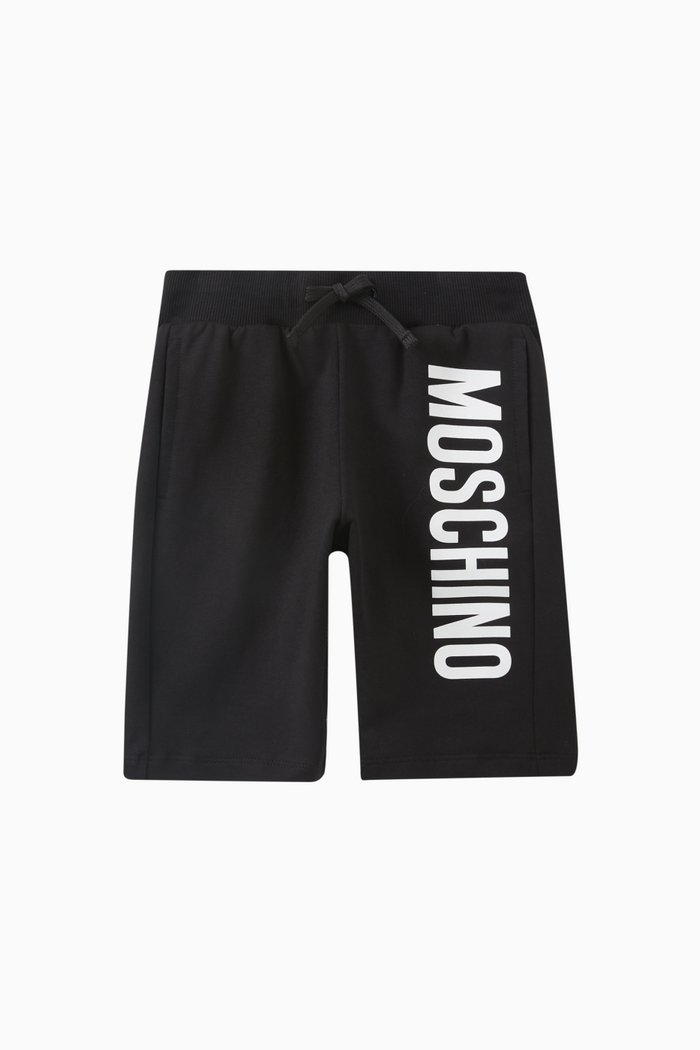 

Logo Print Shorts in Cotton, Black