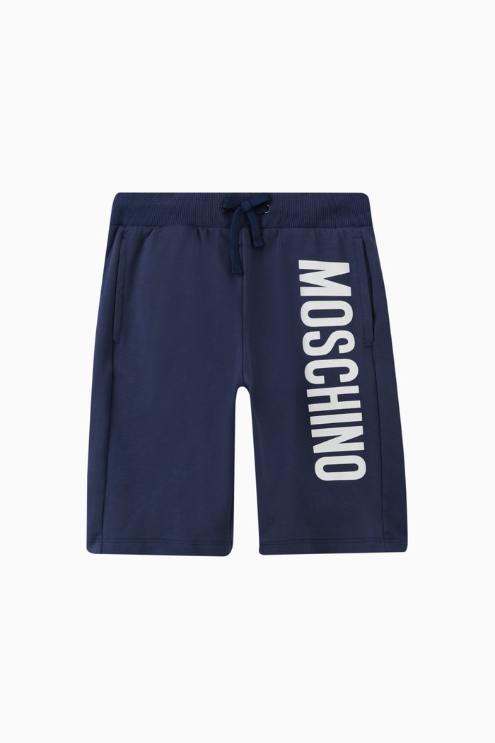 

Logo Print Shorts in Cotton, Blue
