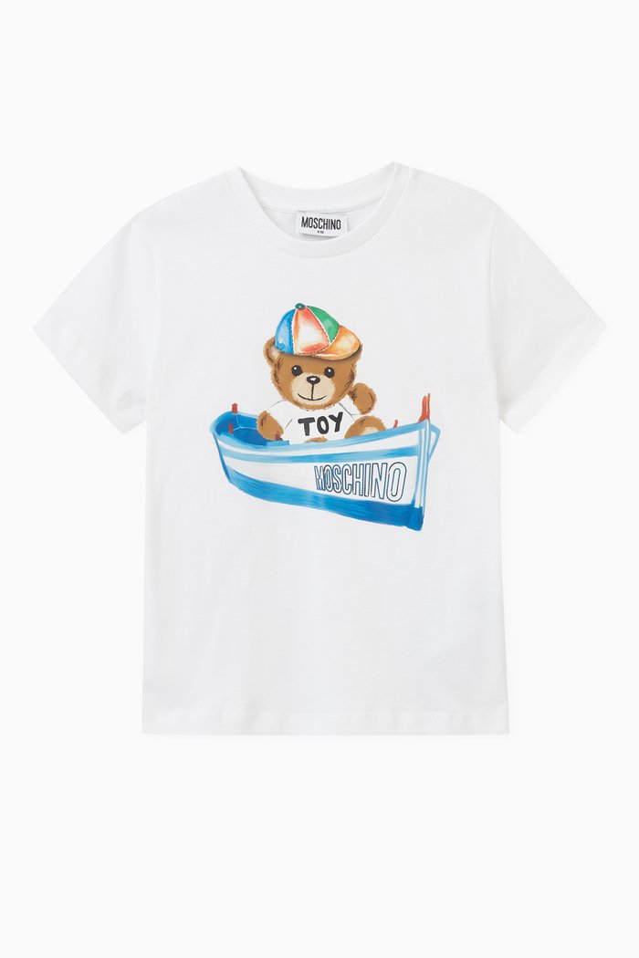 

Sailor Teddy Print T-shirt in Cotton, White