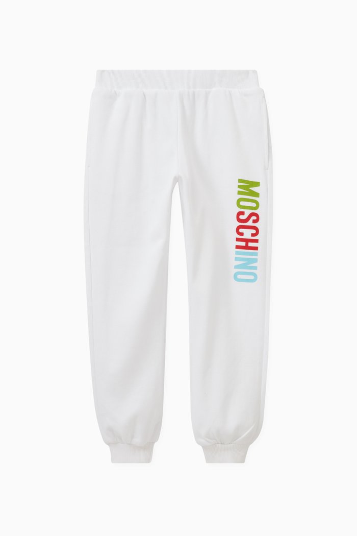 

Logo Print Sweatpants in Cotton, White