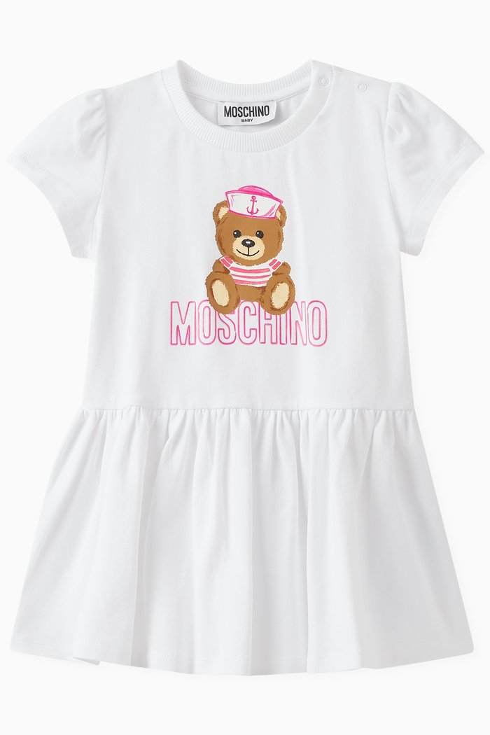

Signature Teddy Dress in Cotton, White