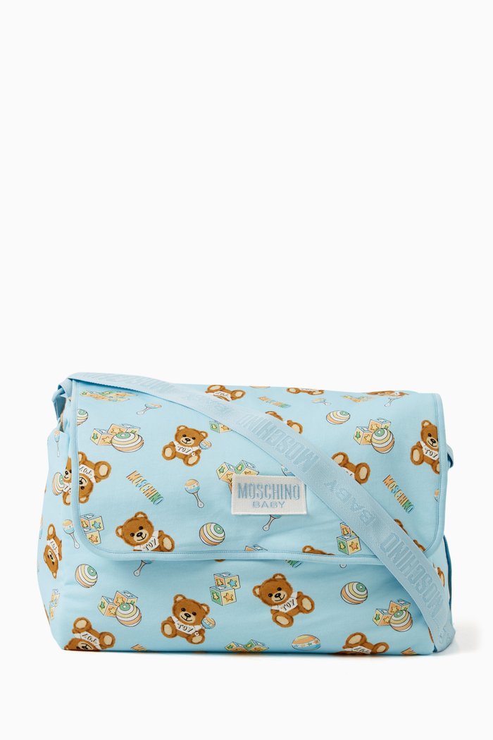 

Moschino Teddy Baby Changing Bag in Nylon, Blue