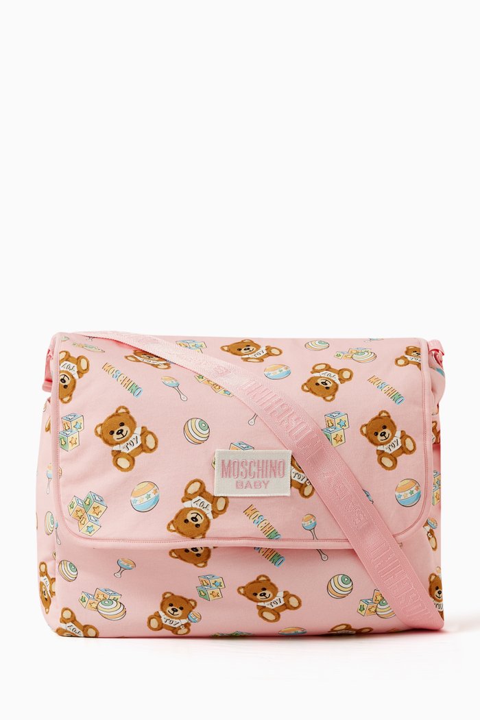 

Moschino Teddy Baby Changing Bag in Nylon, Pink
