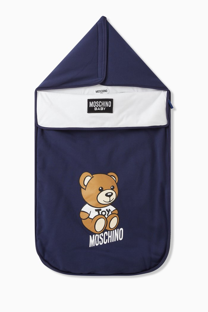 

Teddy Bear Sleeping Nest in Cotton, Blue