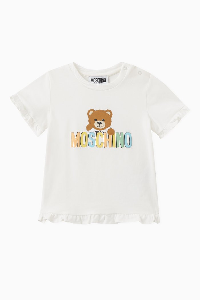 

Teddy Bear Logo T-shirt in Cotton, Neutral