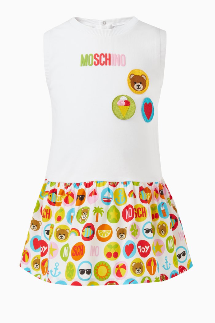 

Summer Print Dress in Cotton, White